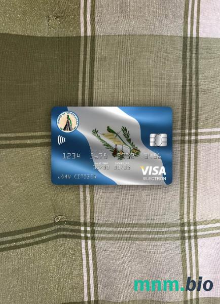 Guatemala Banco de Guatemala visa karta elektronowa wygląd fotograficzny skan PSD + zdjęcie